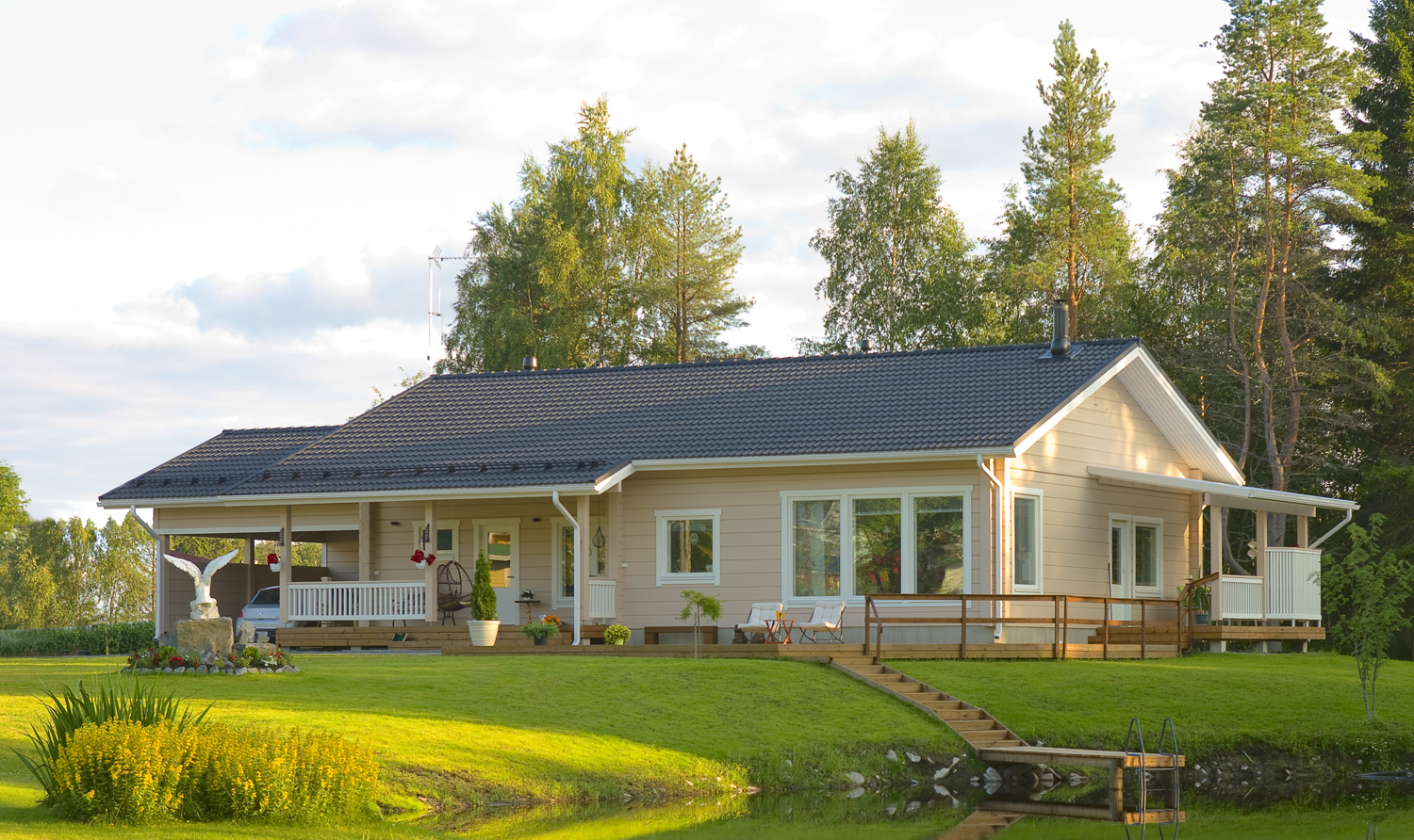 одноэтажные финские деревянные дома фото